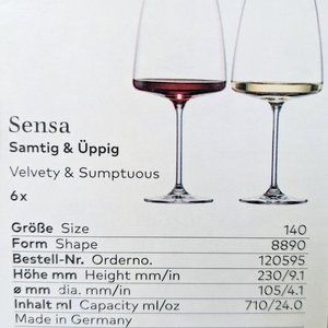 Schott Zwiesel Sensa Burgundy Wine Glasses, set of 6